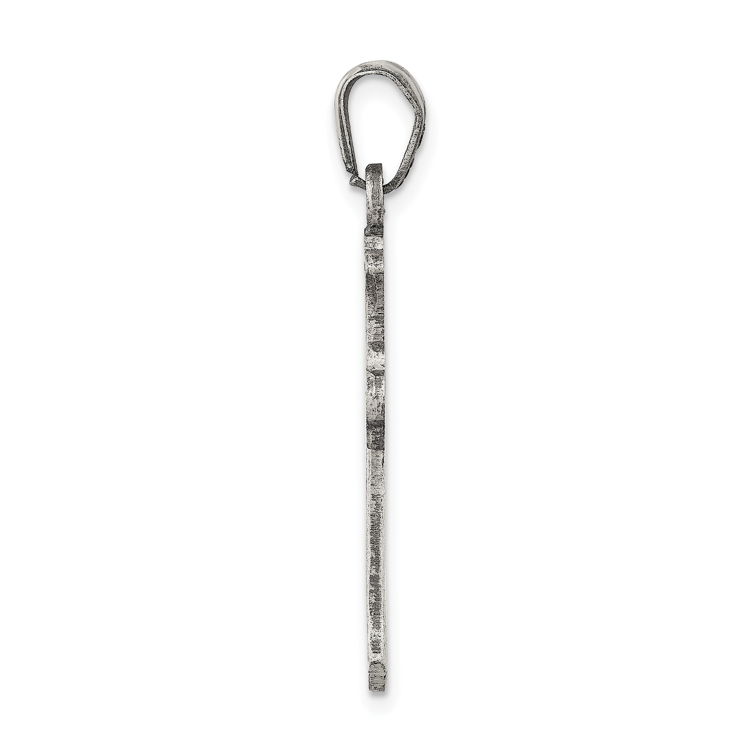 Sterling Silver 925 Antiqued Cross Pendant Solid Vintage Elegance Secondary image