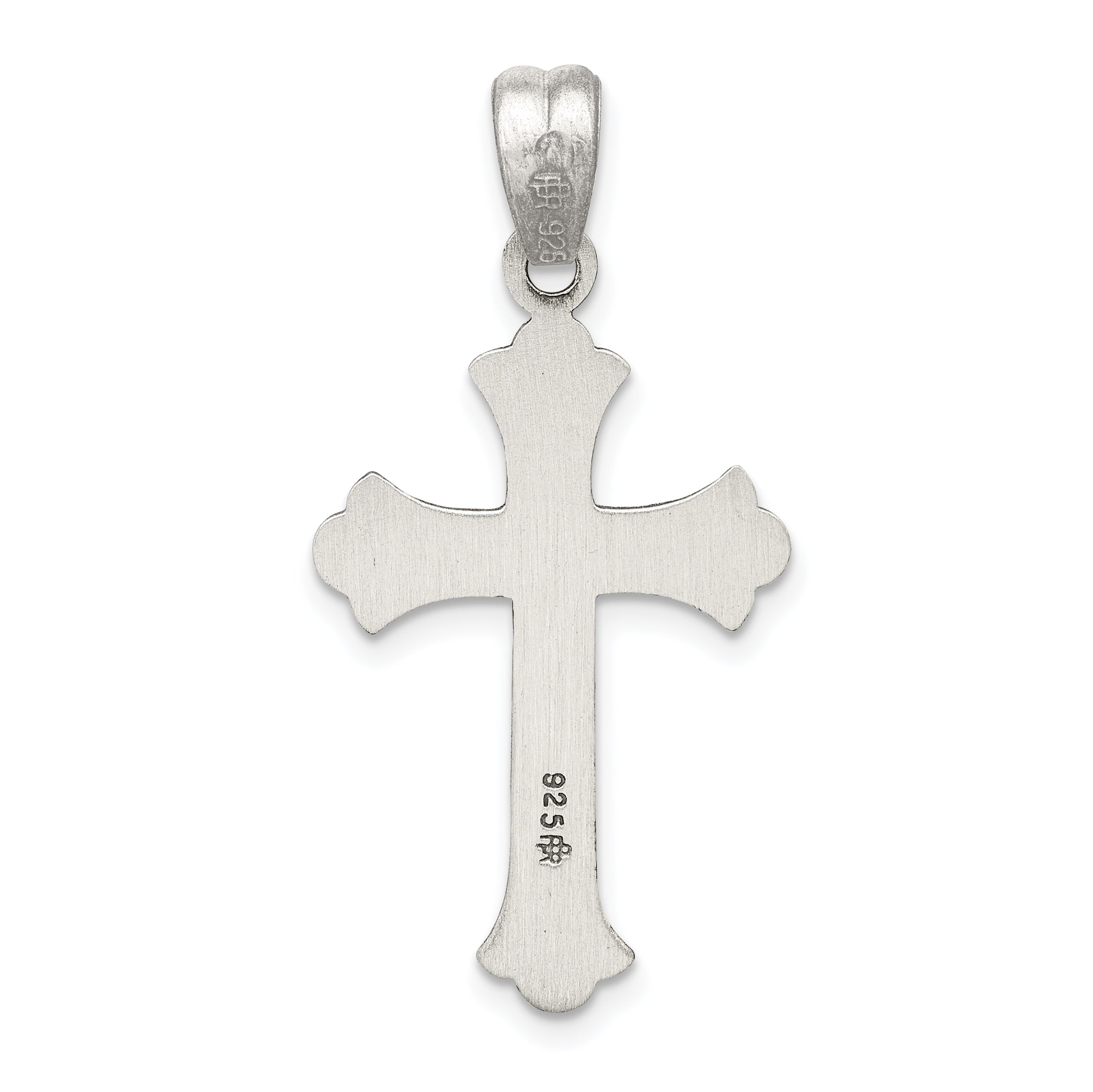 Sterling Silver 925 Antiqued Cross Pendant Solid Vintage Elegance