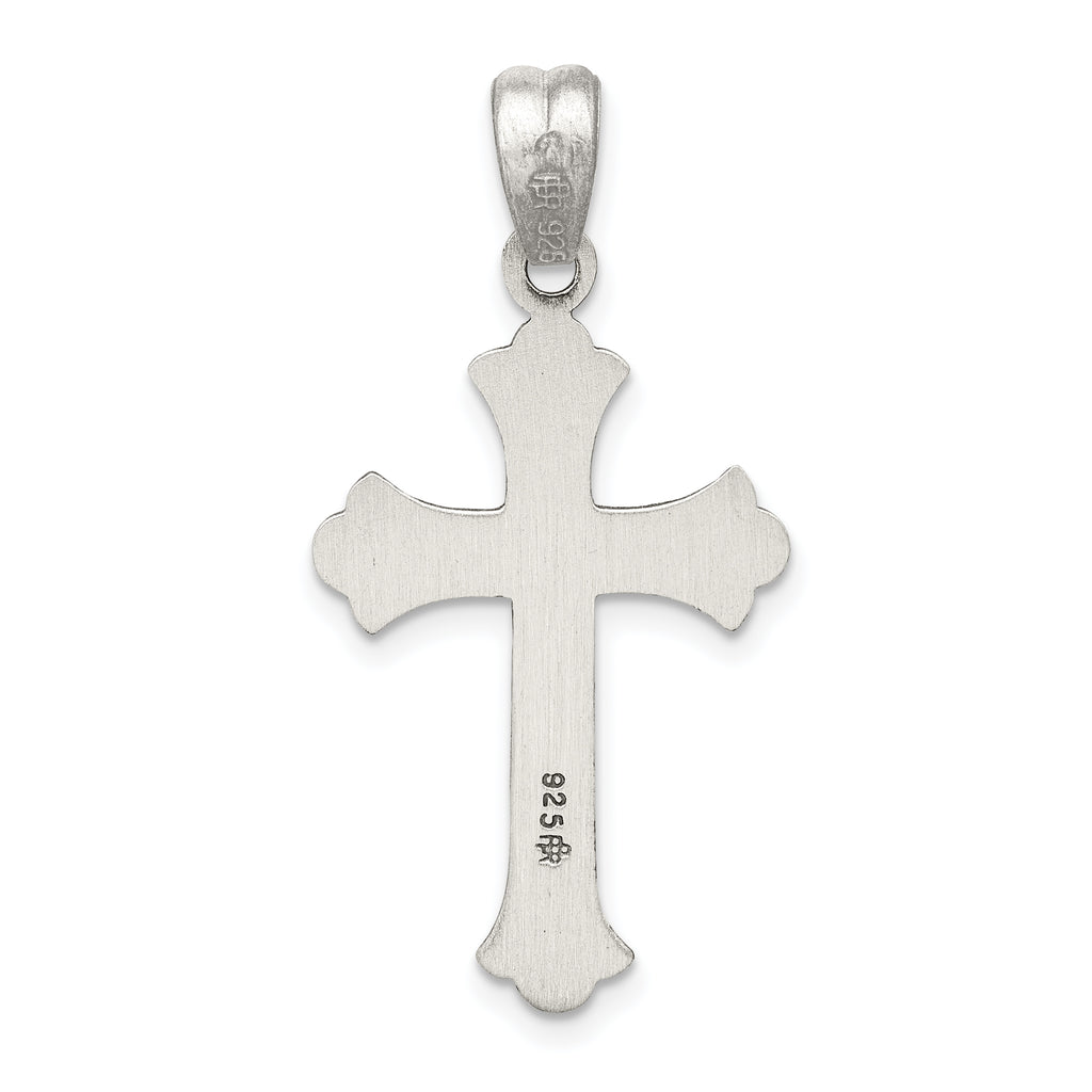 Sterling Silver 925 Antiqued Cross Pendant Solid Vintage Elegance