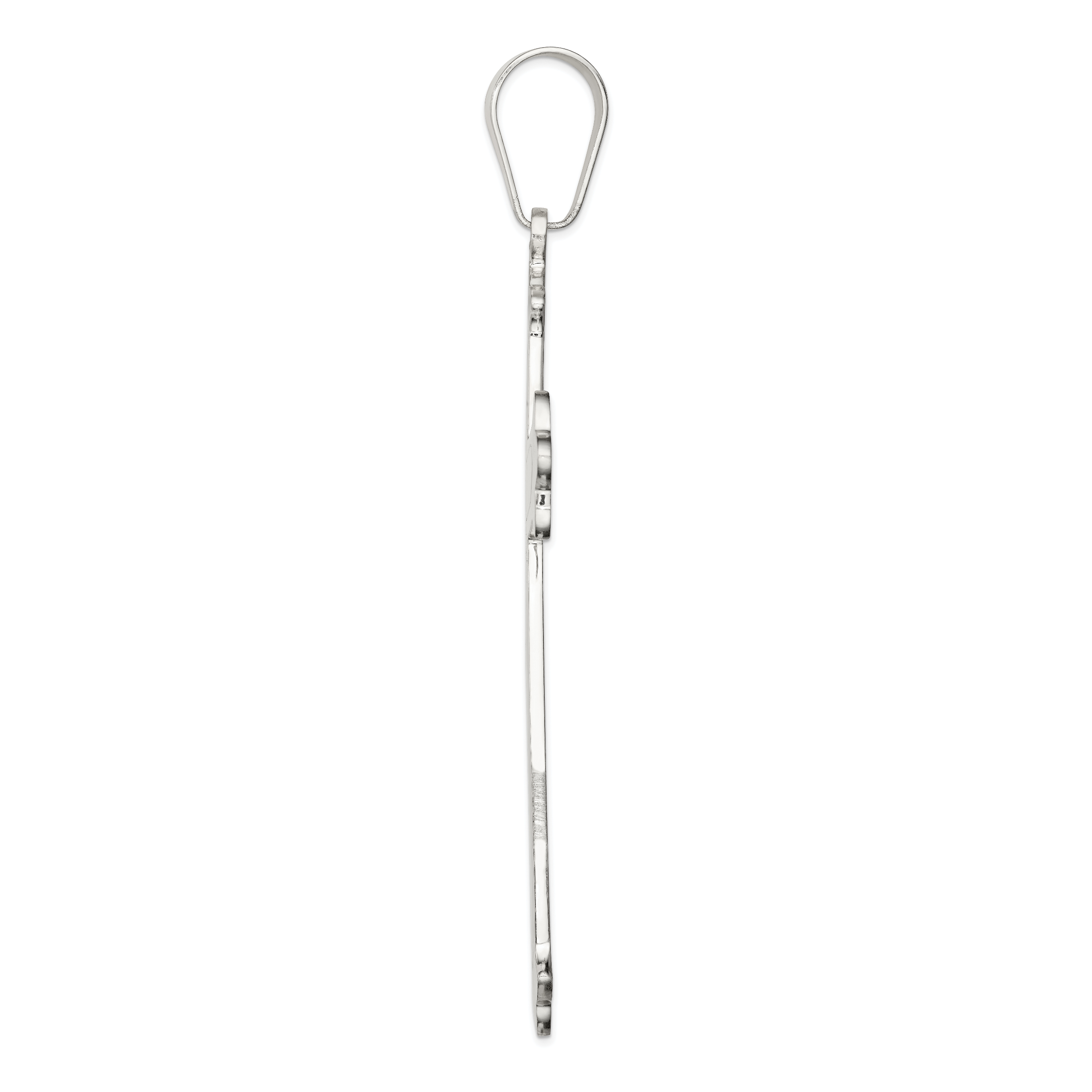 Sterling Silver 925 Cross Pendant with Polished Finish Elegant Design Secondary image