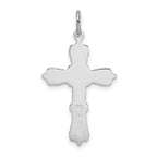 Sophia Jewelers Sterling Silver Cross Pendant with Black Epoxy Elegance