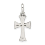 Sophia Jewelers 925 Sterling Silver Antiqued Cross Pendant in Solid Design