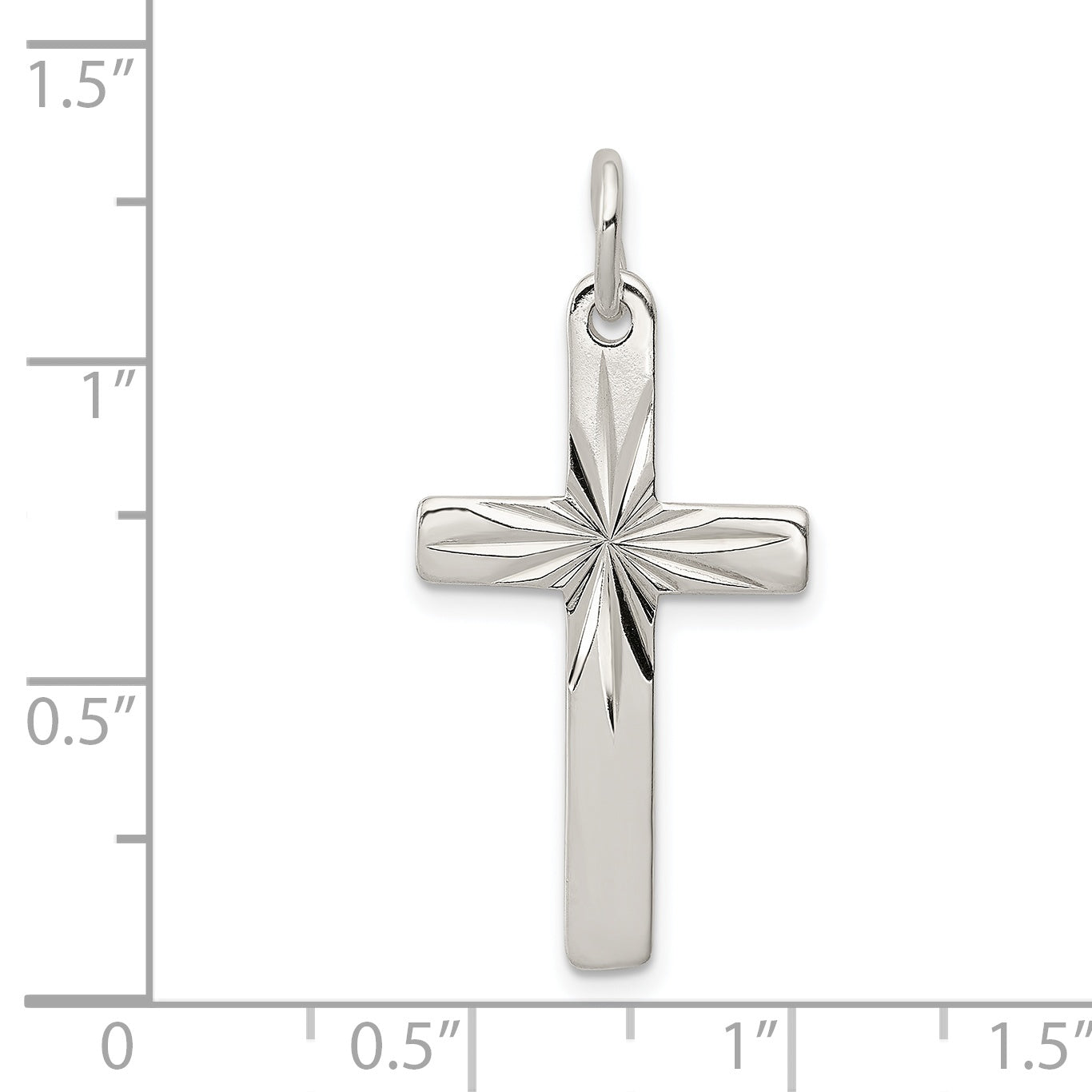 Sophia Jewelers 925 Sterling Silver Cross Pendant with Anti-Tarnish Finish