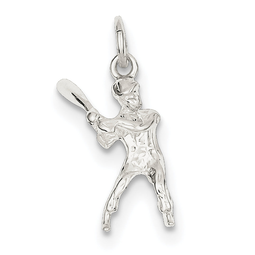 Sterling Silver Baseball Batter Charm