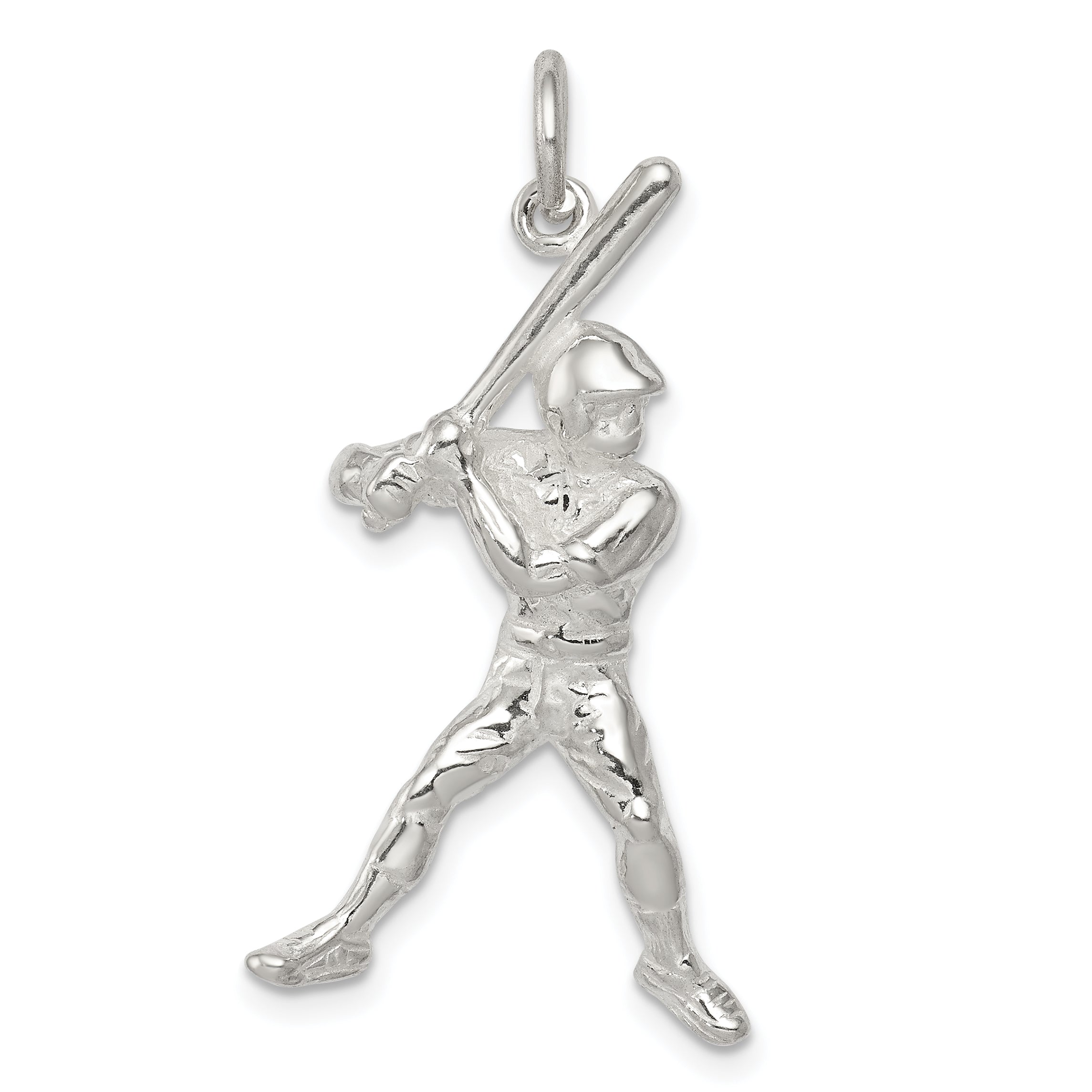 Sterling Silver Baseball Batter Charm Main image