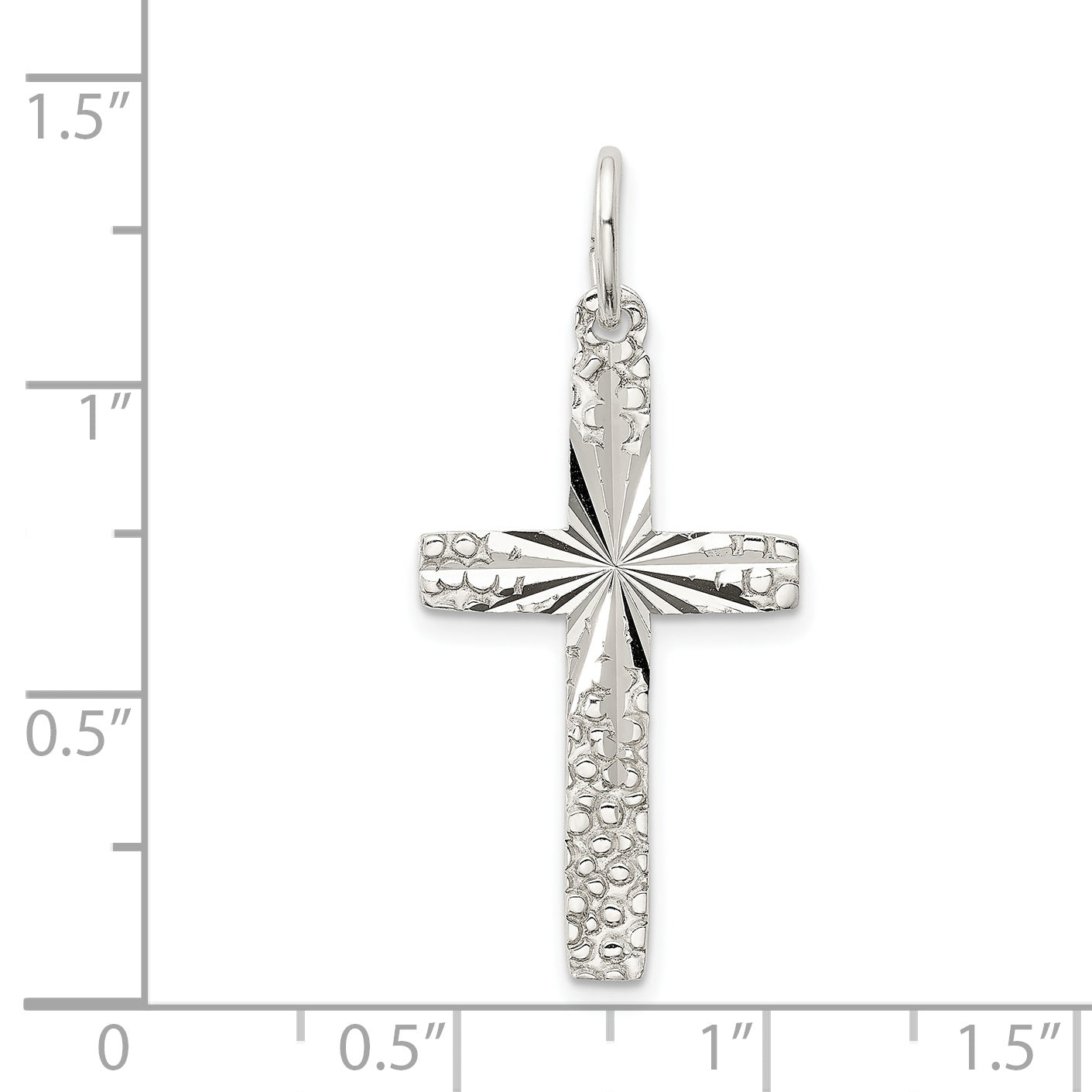 Sterling Silver 925 Cross Pendant with Anti-Tarnish Finish