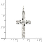 Sterling Silver 925 Cross Pendant with Anti-Tarnish Finish