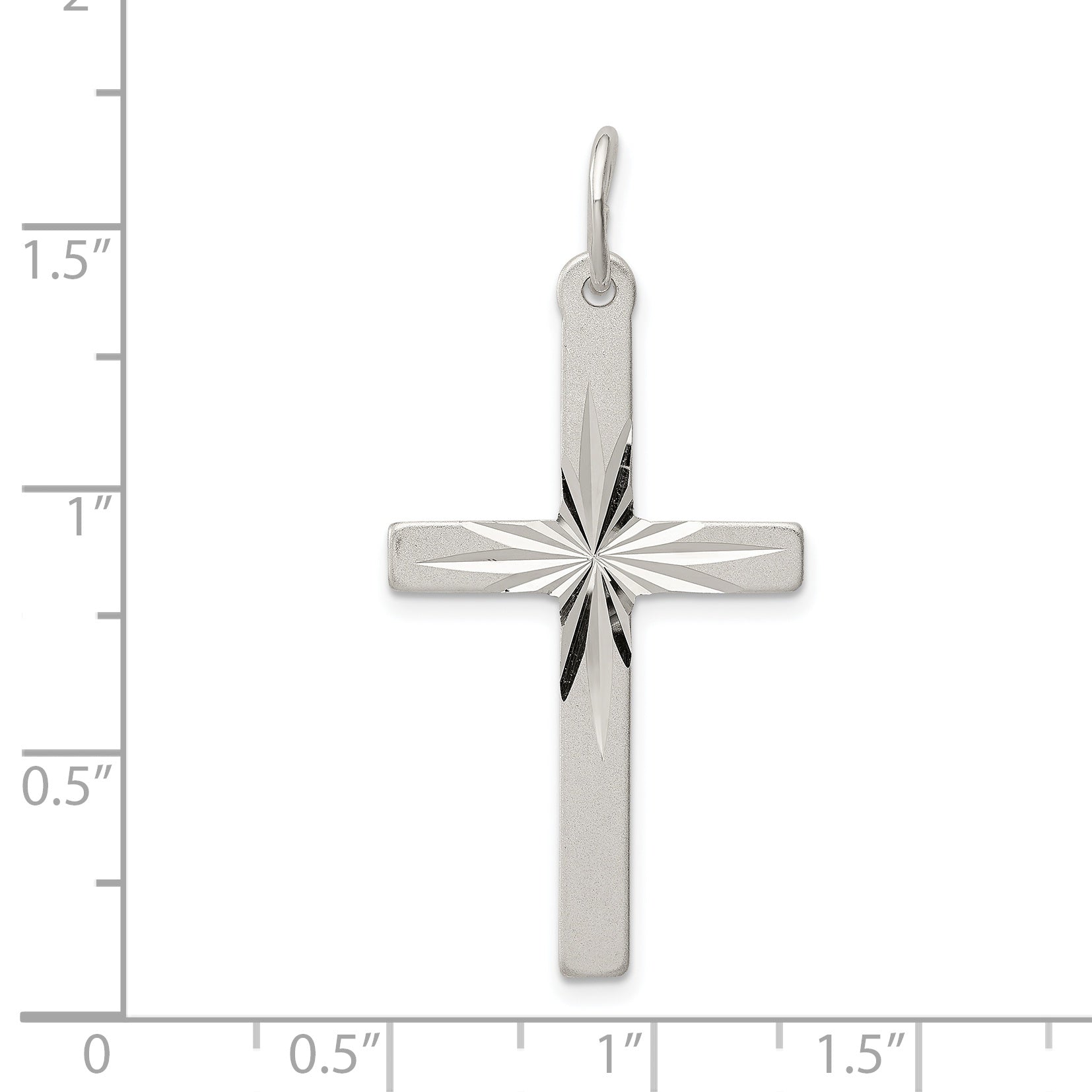 Sterling Silver 925 Cross Pendant with Anti-tarnish Solid Design