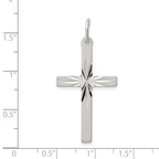 Sterling Silver 925 Cross Pendant with Anti-tarnish Solid Design