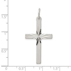 Sterling Silver 925 Cross Pendant with Anti-tarnish Solid Design