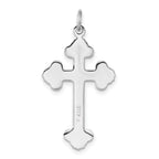 Sophia Jewelers Sterling Silver Vermeil Cross Pendant with Polished Black Enamel