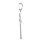 Sterling Silver 925 INRI Cross Pendant with Polished Anti-Tarnish Finish