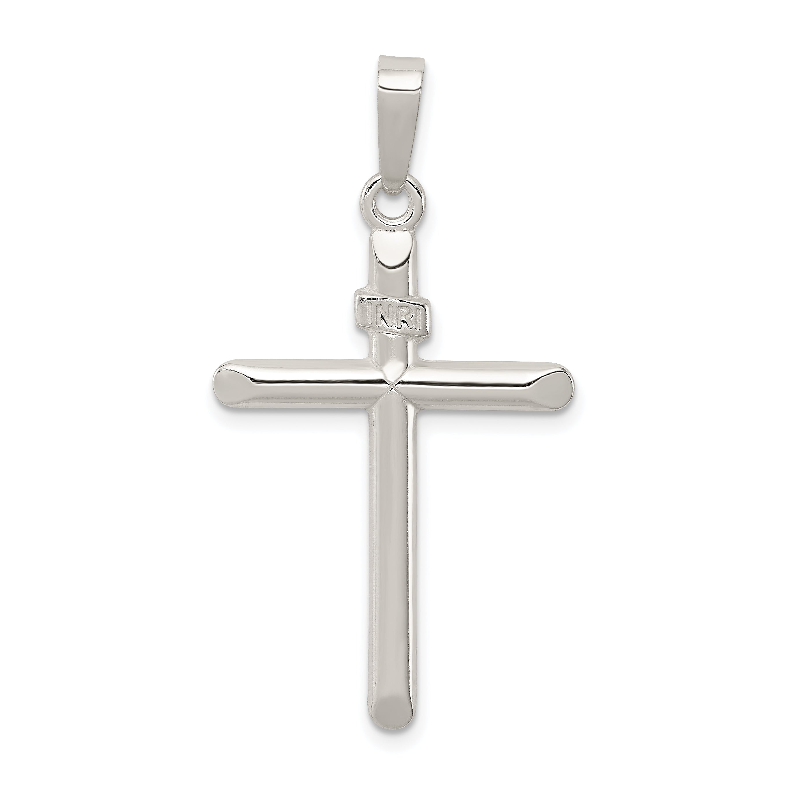 Sterling Silver Polished INRI Cross Pendant Main image