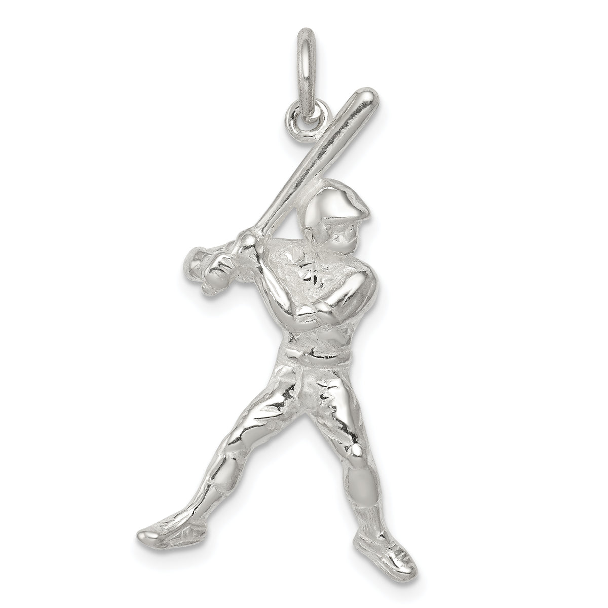 Sterling Silver Baseball Batter Charm