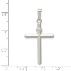Sterling Silver Polished INRI Cross Pendant