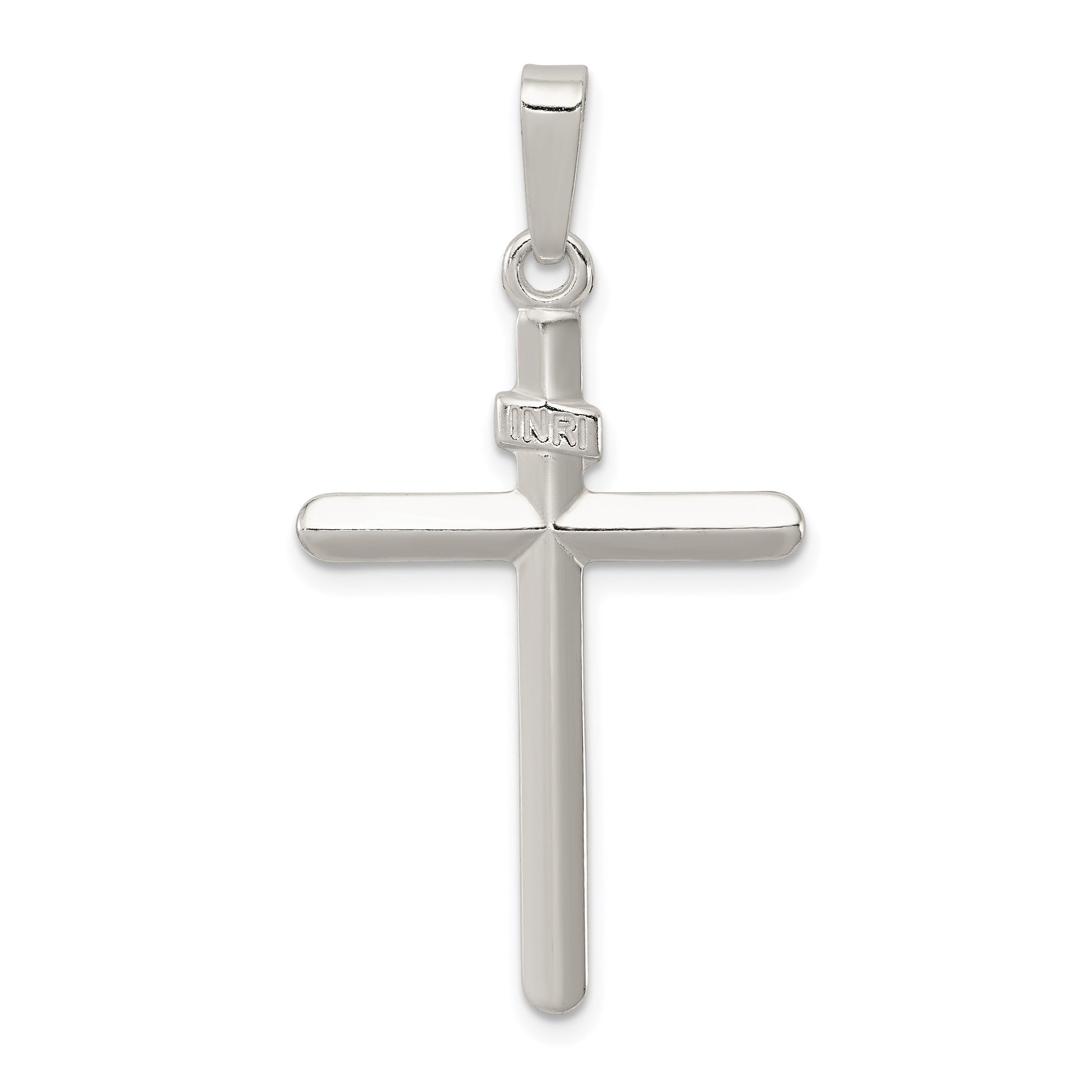 Sterling Silver Polished INRI Cross Pendant Main image
