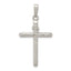 Sterling Silver Polished and Textured INRI Cross Pendant