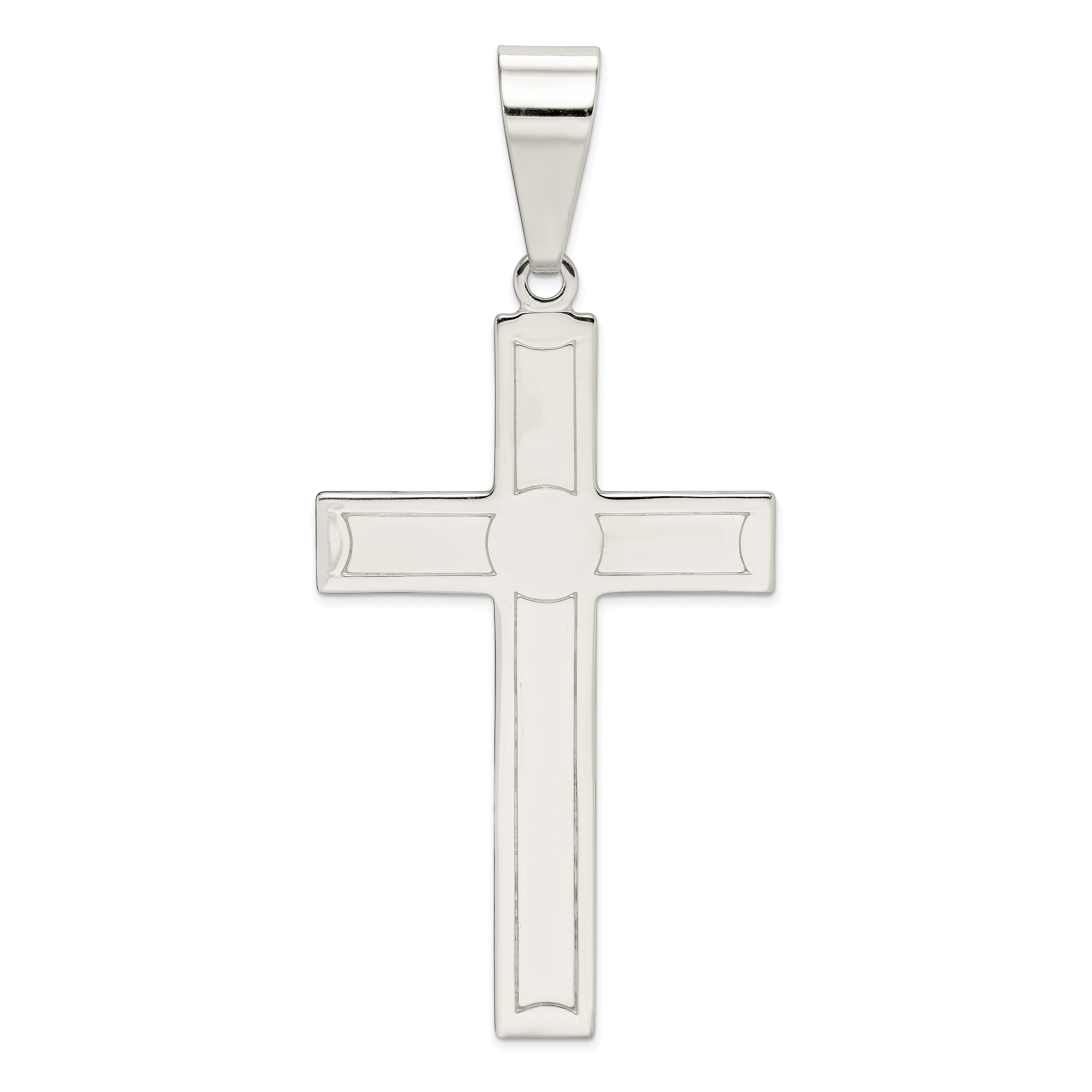 Sterling Silver Polished Cross Pendant