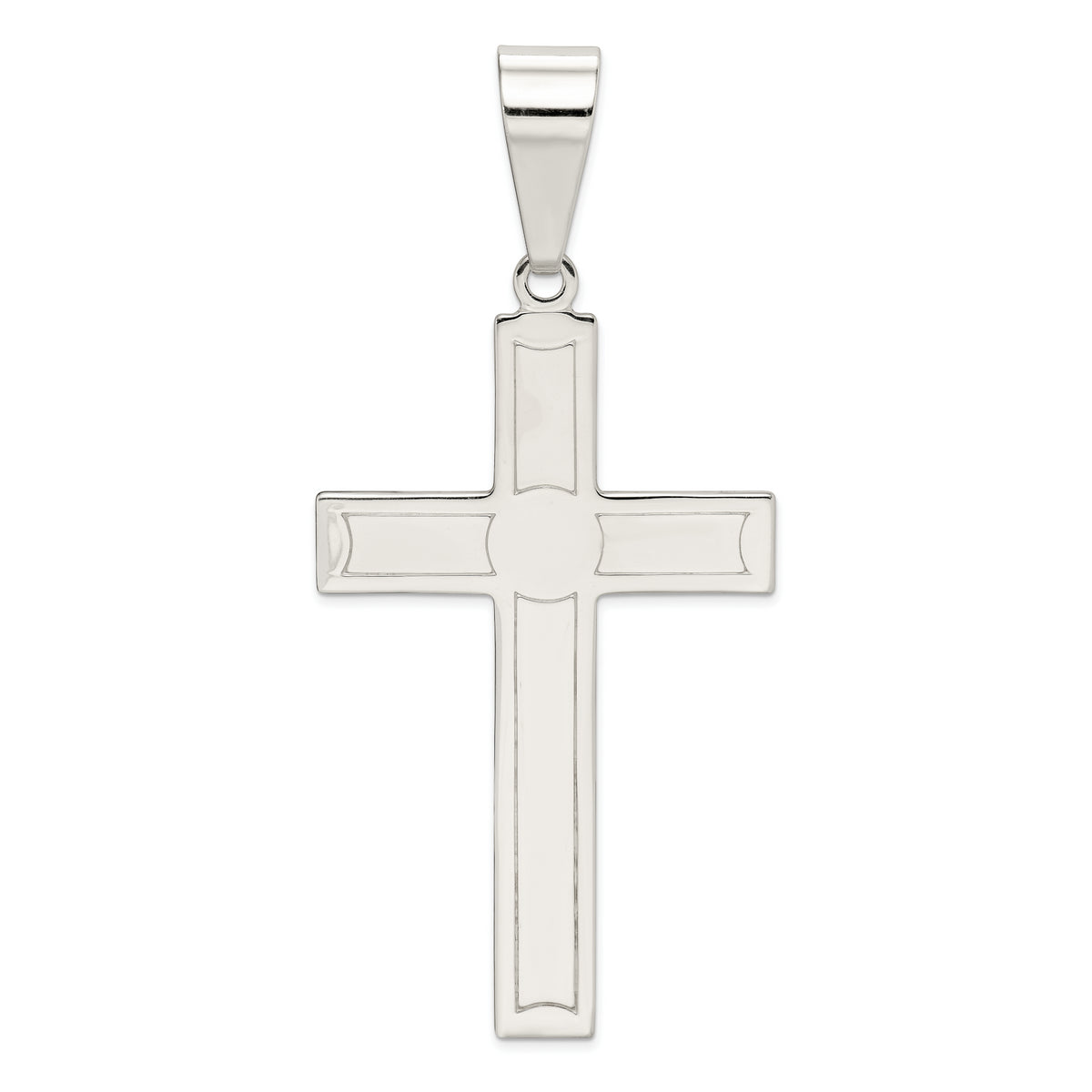 Sterling Silver Polished Cross Pendant