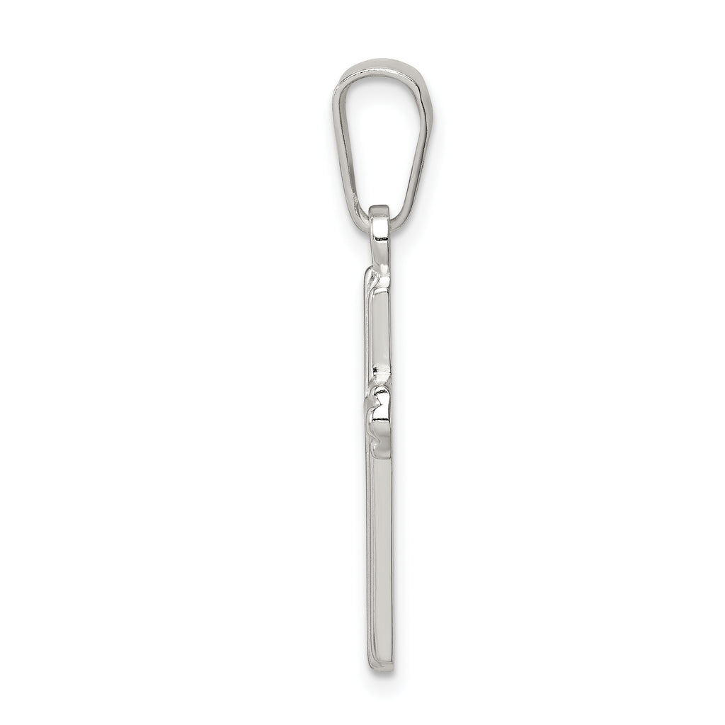 Sterling Silver 925 Cross Pendant with Polished Anti-Tarnish Finish