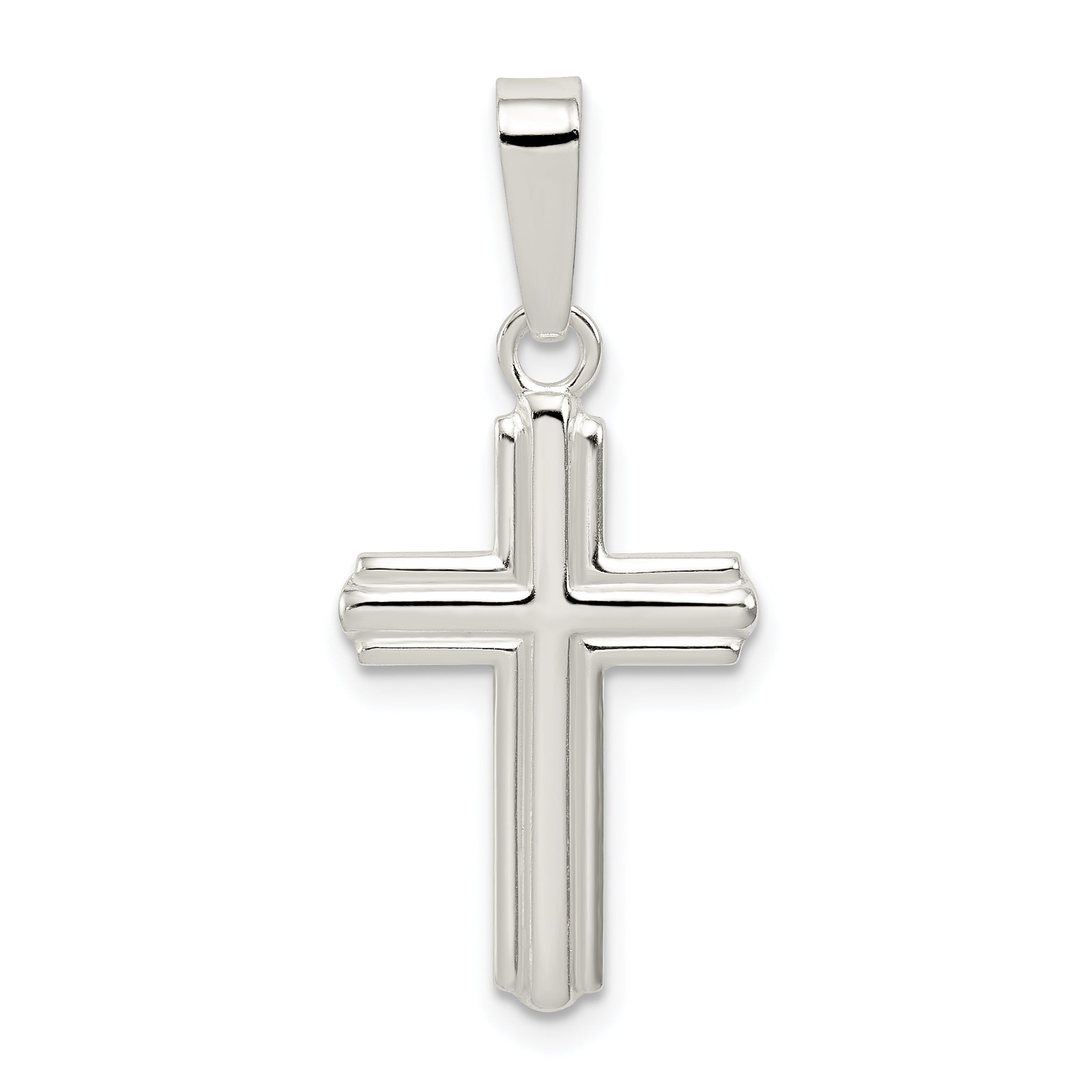 Sterling Silver Polished Cross Pendant Main image