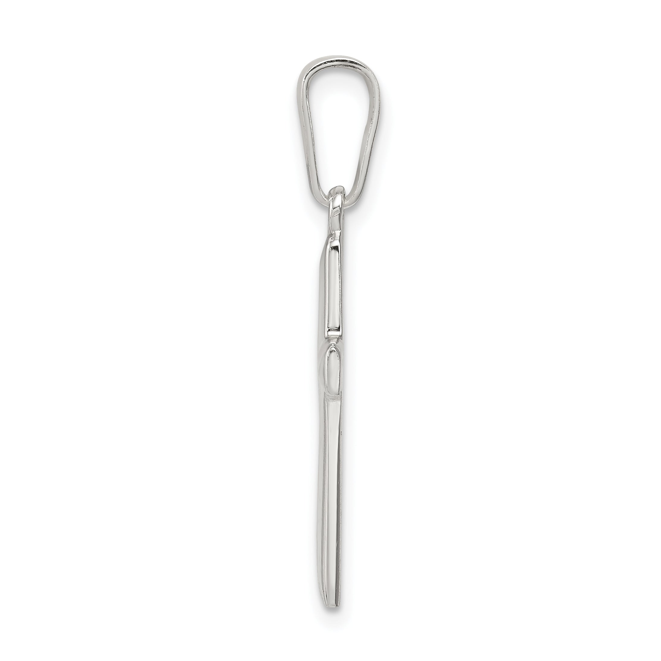 Sterling Silver 925 Cross Pendant with Polished Anti-Tarnish Finish