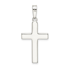 Sterling Silver 925 Polished Cross Pendant with Anti-Tarnish Finish