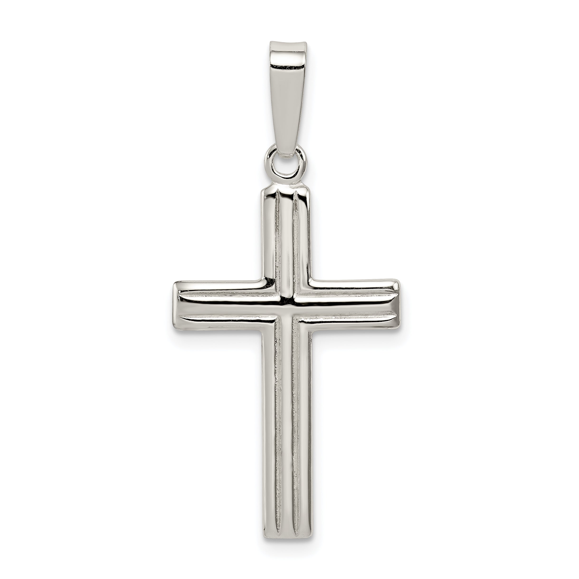Sterling Silver Polished Cross Pendant Main image