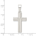 Sophia Jewelers Sterling Silver 925 Polished Cross Pendant with Anti-Tarnish Finish