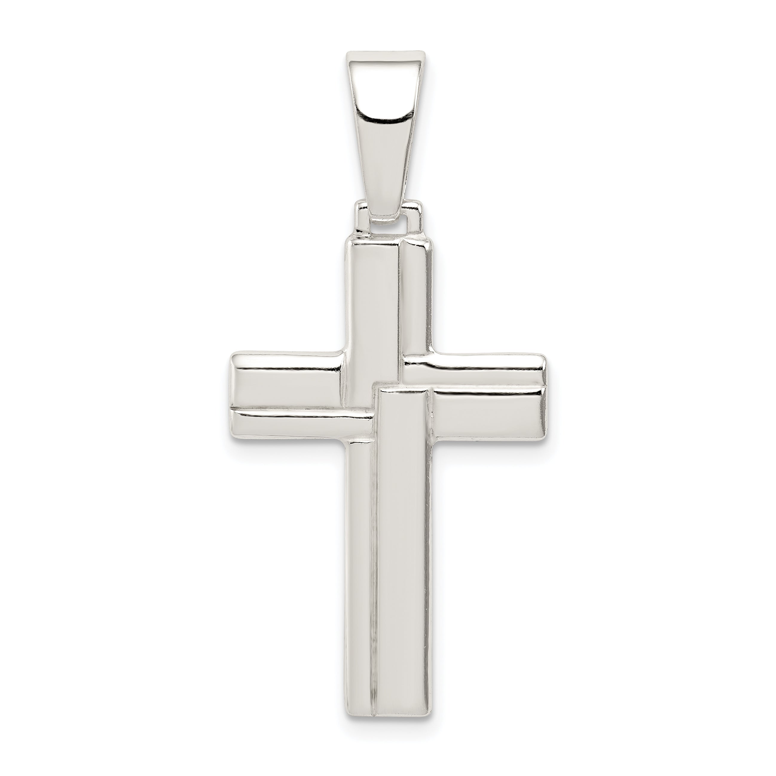 Sterling Silver Polished Cross Pendant Main image