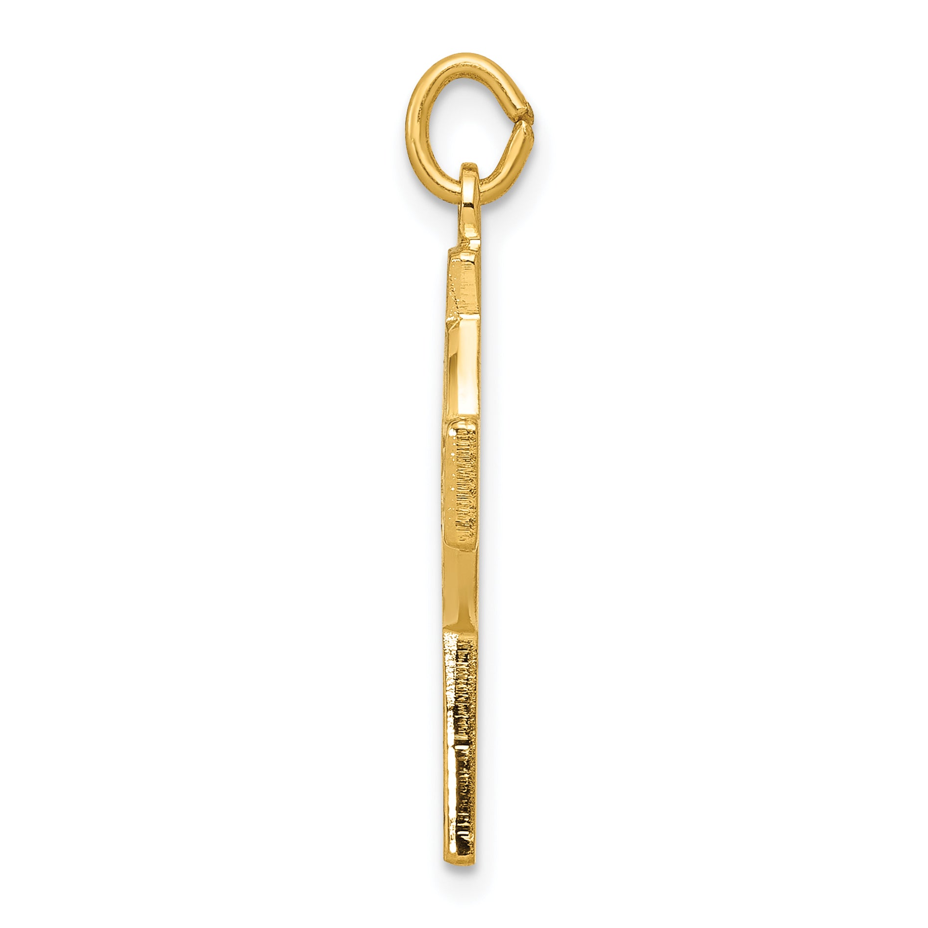 Sterling Silver Gold-Accented Cross Pendant with Polished Rhodium Finish Secondary image