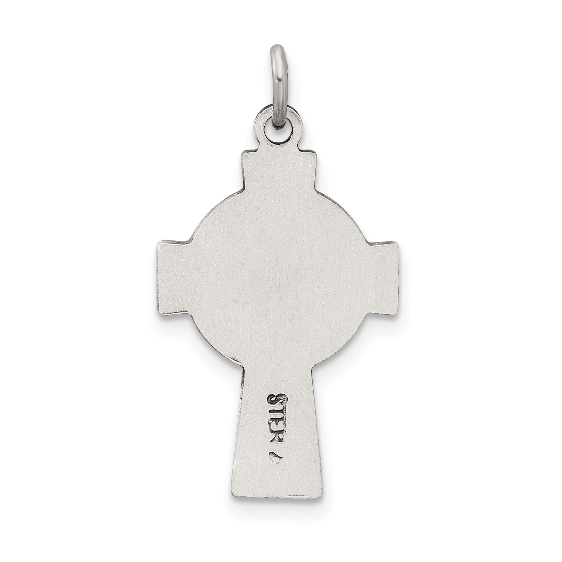 Sterling Silver 925 Celtic Cross Pendant with Antiqued Satin Finish