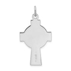 Sterling Silver 925 Irish Cross Pendant with Rhodium Epoxy Finish