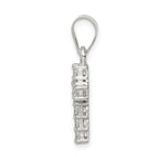 Sophia Jewelers Sterling Silver CZ Cross Pendant with Polished Finish