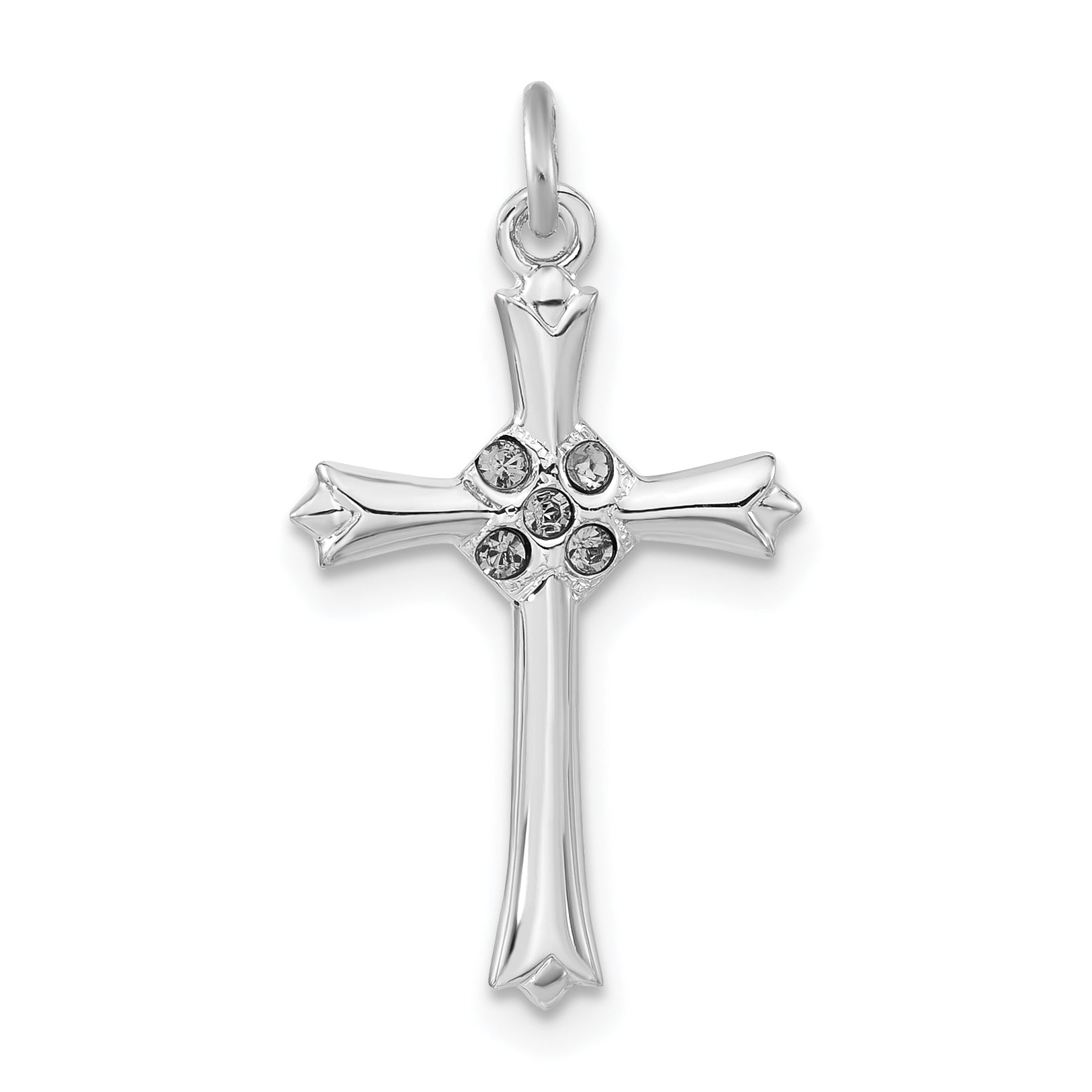Sterling Silver CZ Cross Pendant Main image