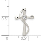 Sophia Jewelers 925 Sterling Silver Polished CZ Cross Pendant