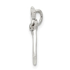 Sterling Silver 925 Cross Charm with Clear CZ Gemstones & Anti-Tarnish Finish
