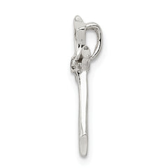 Sterling Silver 925 Cross Charm with Clear CZ Gemstones & Anti-Tarnish Finish