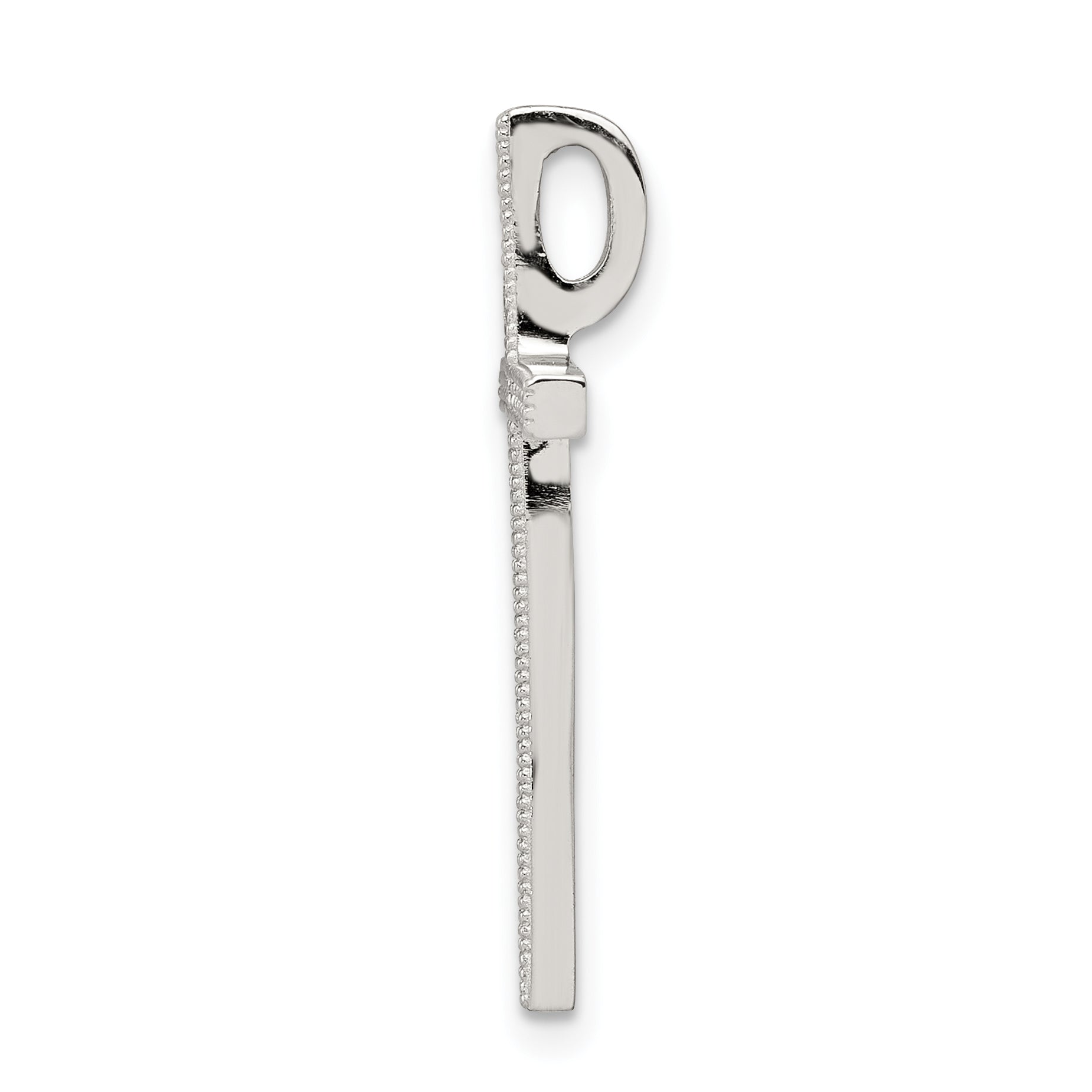 Sterling Silver 925 Cross Pendant with Rhodium Micro Pave Elegance
