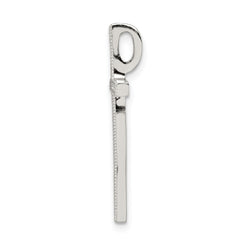 Sterling Silver 925 Cross Pendant with Rhodium Micro Pave Elegance