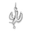 Sterling Silver Rhodium-plated Polished Dove with CZ Pendant