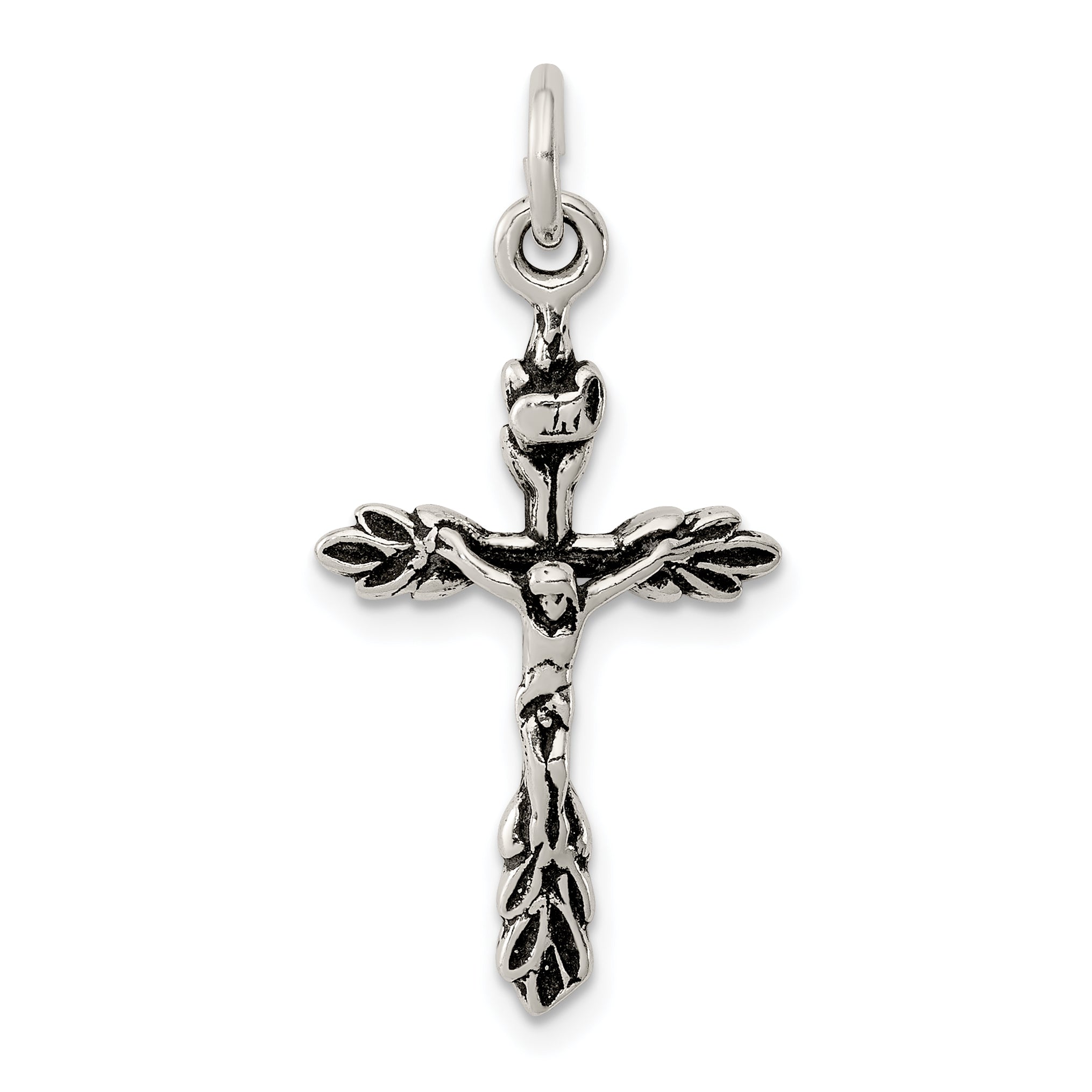 Sterling Silver Antiqued Crucifix Charm Main image