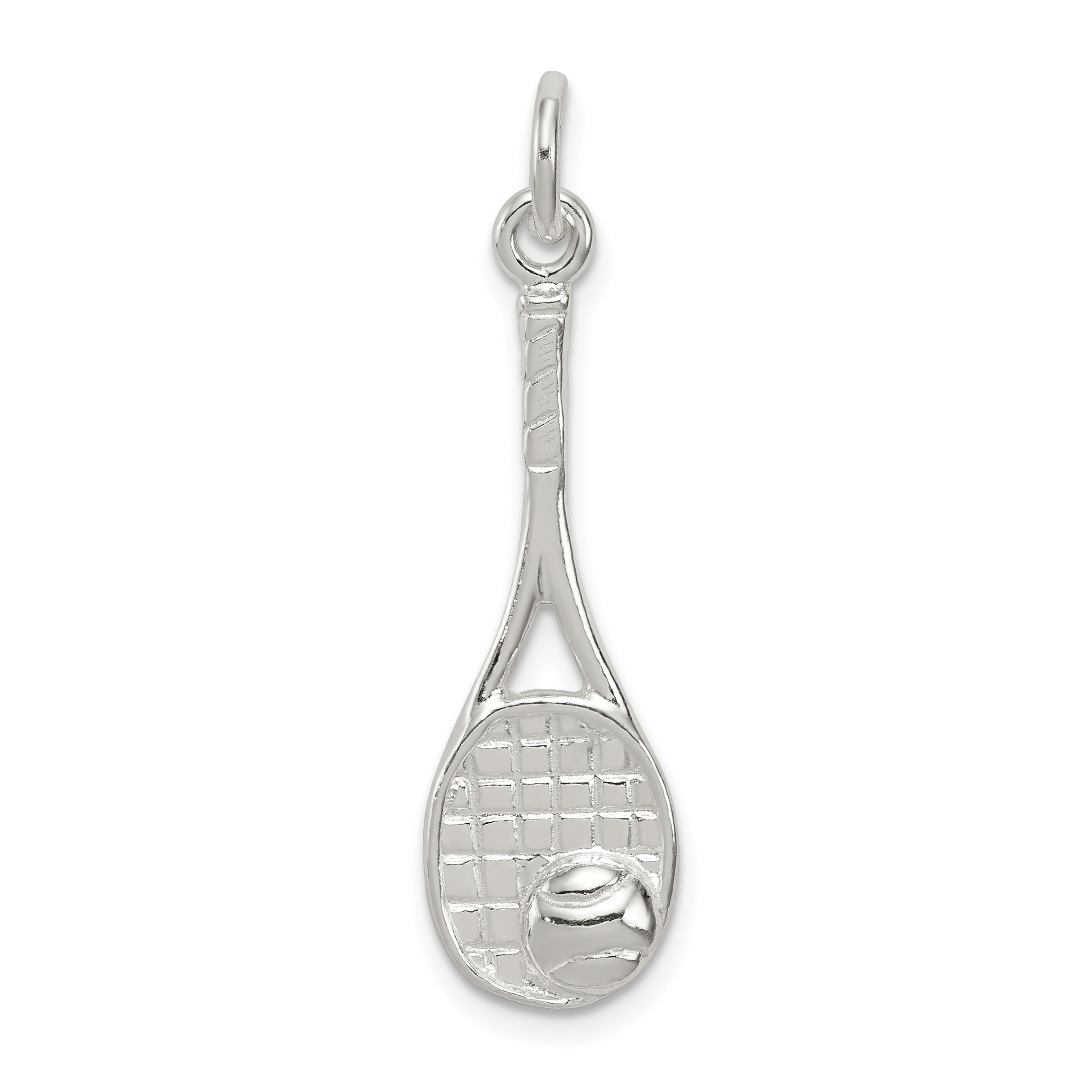 Sterling Silver Tennis Racquet Charm Main image