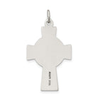 Sterling Silver 925 Cross Pendant with Antiqued Satin Finish