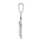 Sterling Silver 925 Polished Crucifix Pendant with Anti-Tarnish Finish