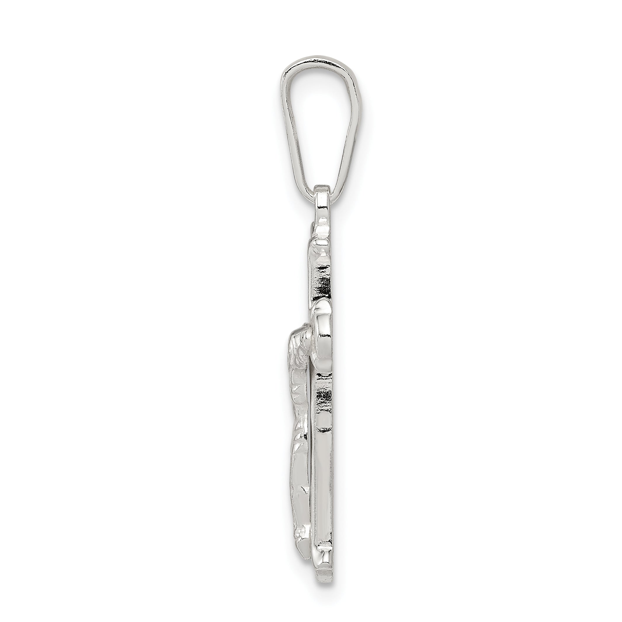 Sophia Jewelers 925 Sterling Silver Polished Crucifix Pendant Anti-Tarnish