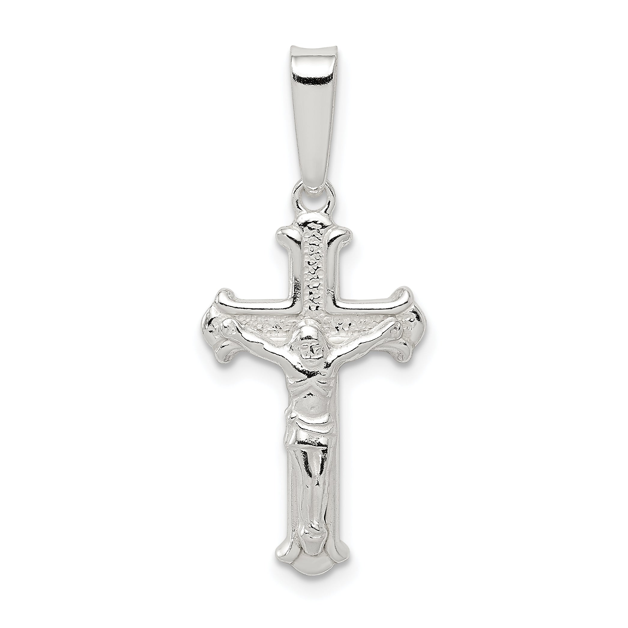 Sterling Silver Polished Crucifix Pendant Main image