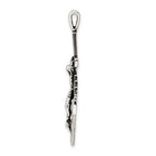 Sterling Silver 925 Polished Mariner Crucifix Charm Elegant Vintage Design