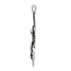 Sterling Silver 925 Polished Mariner Crucifix Charm Elegant Vintage Design