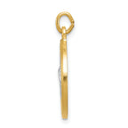 Sterling Silver 925 St. Christopher Medal with Rhodium and Gold Plating